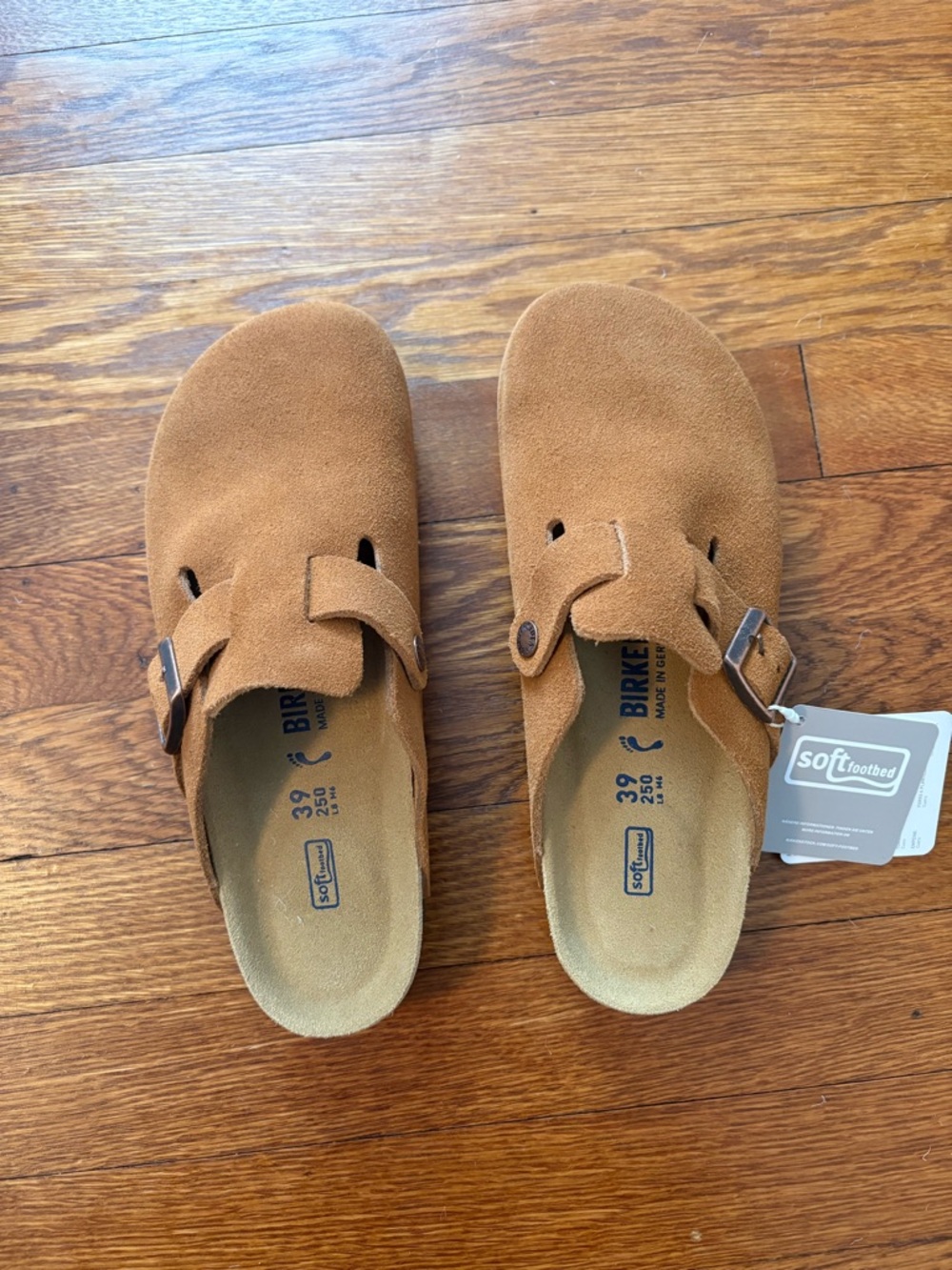 NWTBirkenstock Women's Boston Clog Mink Suede - Narrow Fit Soft Footbed